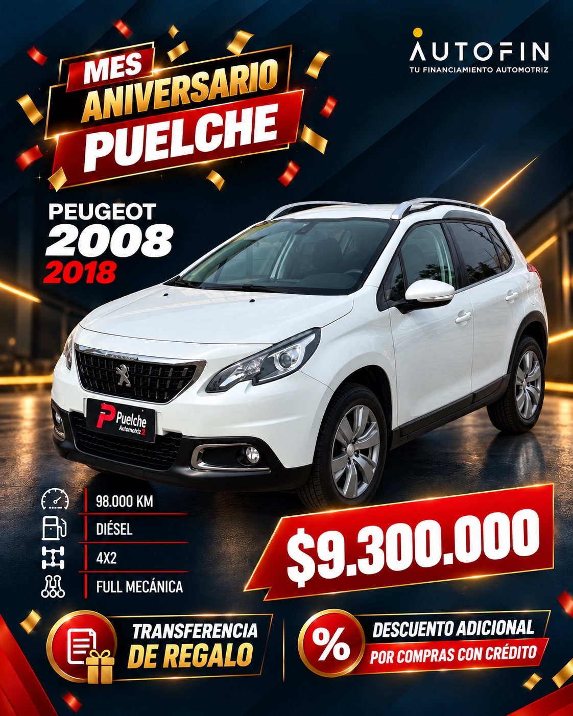 Peugeot 2008, Full-Mecánico Año 2018